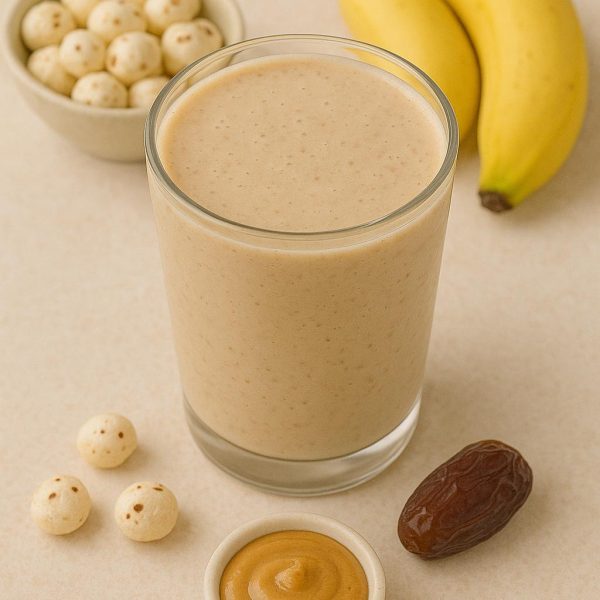 makhana_banana_smoothie_compressed makhana for weight gain 4th recipe